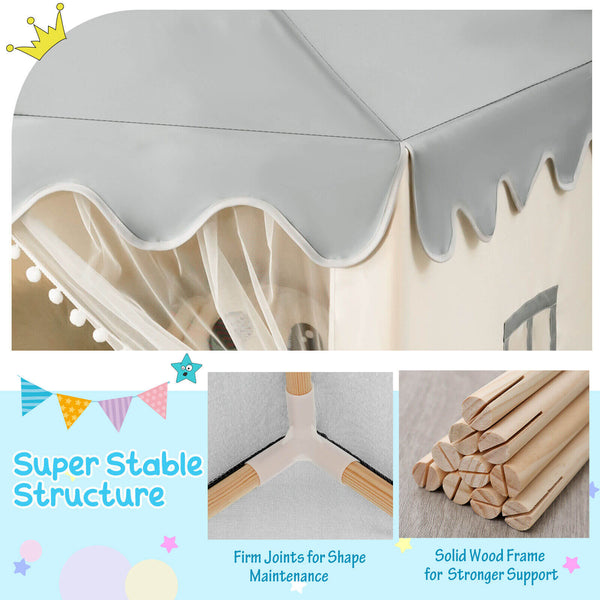 Kids Large Play Castle Fairy Tent with Mat - Indoor & Outdoor