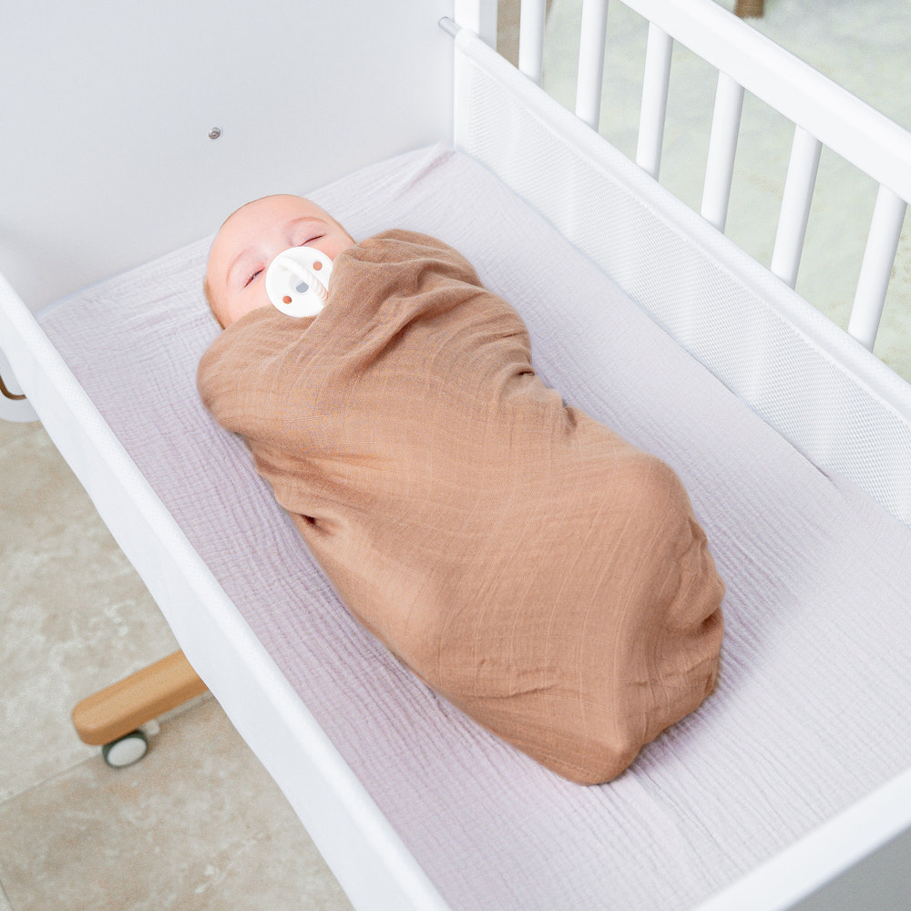 Muslin Swaddle Blanket in Cedar & Caramel, 2 Pack