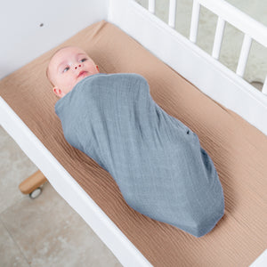 Muslin Swaddle Blanket in Pacific Blue, 1 Pack