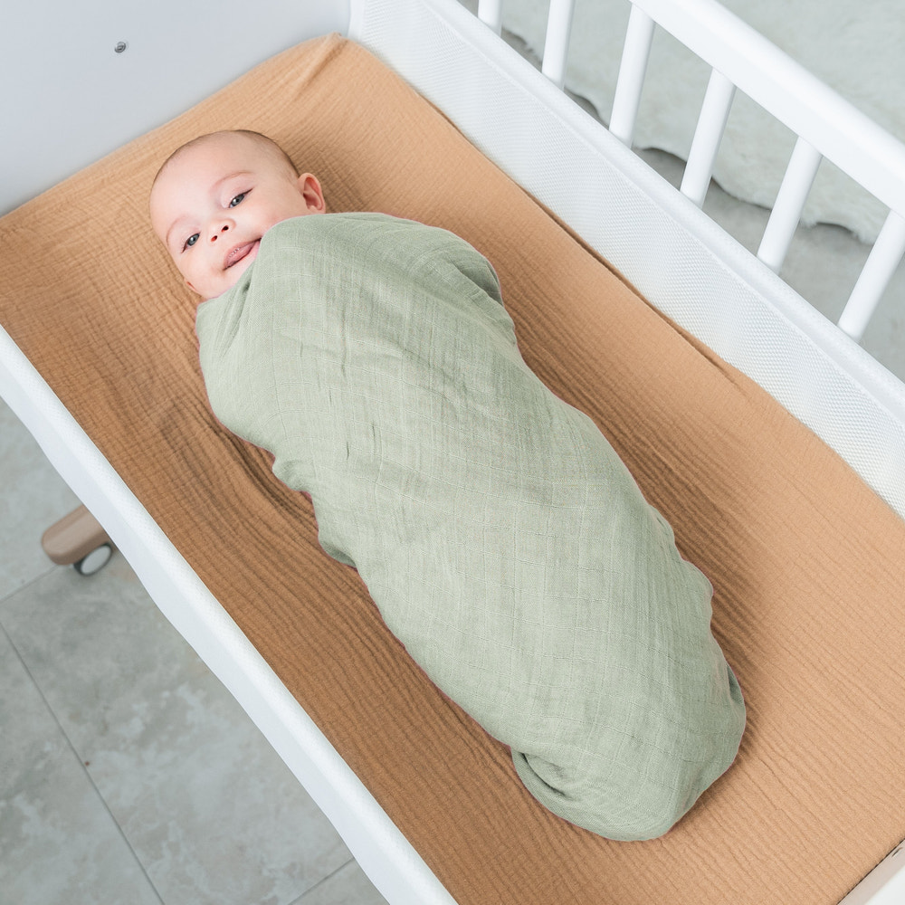 Muslin Swaddle Blanket in Sage, 1 Pack