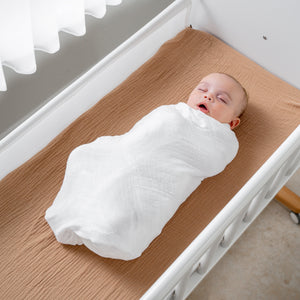 Muslin Swaddle Blanket in White, 1 Pack