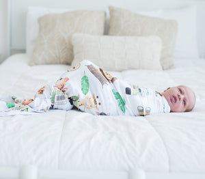 Buttery Soft and Stretchy Swaddle Blanket - Safari