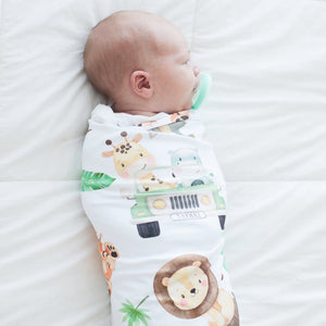 Buttery Soft and Stretchy Swaddle Blanket - Safari