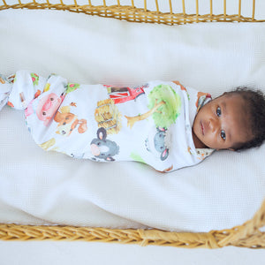 Buttery Soft and Stretchy Swaddle Blanket - Farm Animals