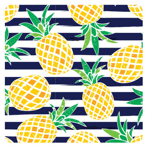 Summer Stripes Pineapple Bapron on sale, angle view showcasing vibrant design for babies.