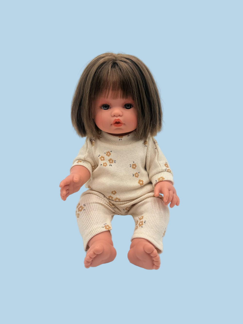 Doll Clothes | Doll Sweatshirt Set - Caramel Petals (11" - 14" dolls)
