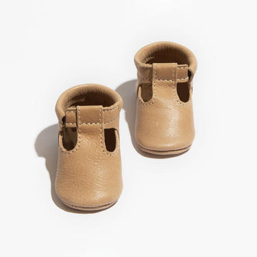 Weathered Brown T-Bar Baby Shoe - stylish and comfortable footwear for infants. Perfect for any occasion.