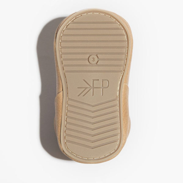 Weathered Brown T-Bar Baby Shoe at angle 7, perfect for stylish and comfortable little feet.