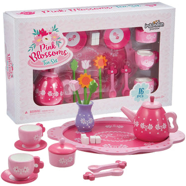 Pink Blossoms Tea Time for Two set for babies, perfect for feeding and nursing moments.