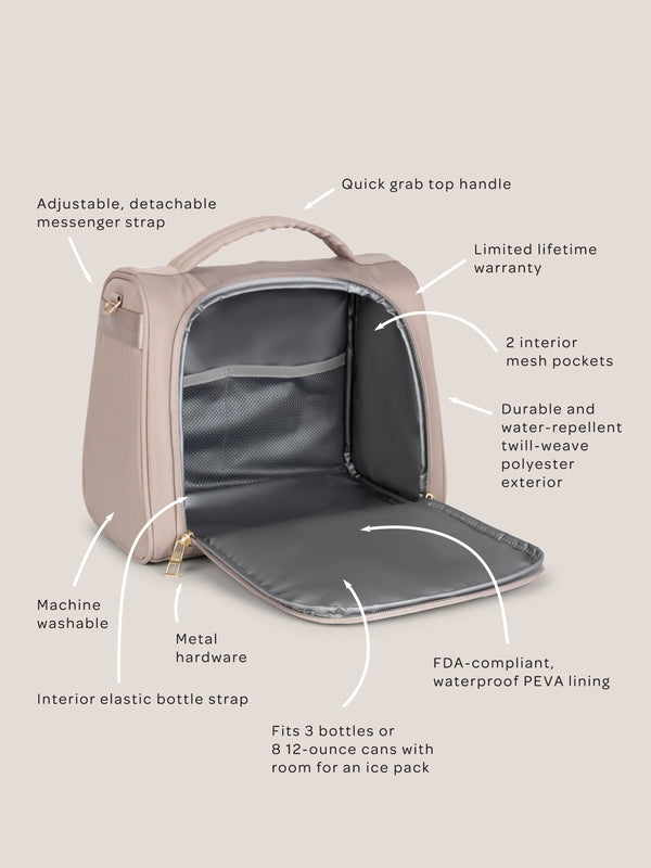 Insulated Bottle Bag - Taupe - MOOGCO Baby