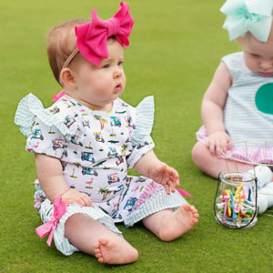 The Palms Girls Golf Romper - MOOGCO Baby