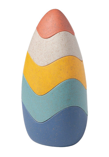 Colorful TOLO stacking and nesting egg set for early learning development in babies.