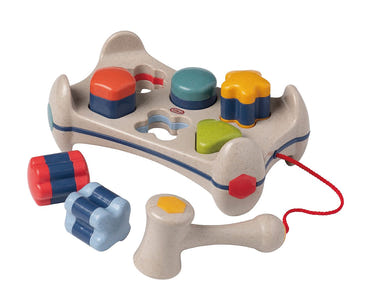 Shape Sorter Play Bench by TOLO - colorful early learning toy for babies to enhance shape recognition and motor skills.