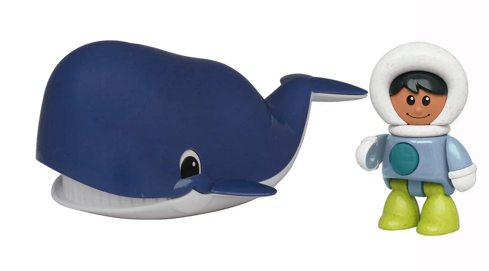 First Friends Whale and Eskimo Boy Set - adorable playtime figures for imaginative fun.