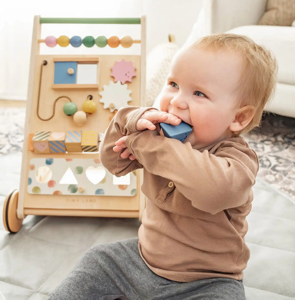 Complete Development Playset: Baby Walker and Activity Cube from angle 6, promoting fun and learning for infants.