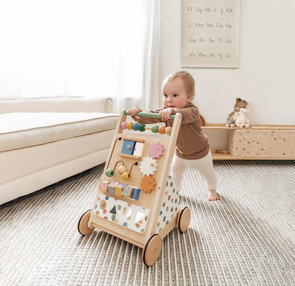 "Complete Development Playset: Baby Walker and Activity Cube from angle 7, promoting fun and learning for infants."