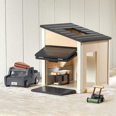 Tiny Land® Wooden Dollhouse Garage - a charming toy for imaginative play and creative storytelling.