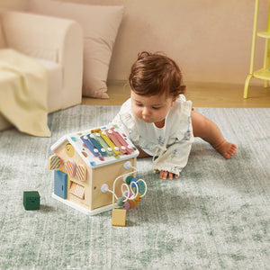 Complete Development Playset: Baby Walker and Activity Cube in vibrant colors, promoting early learning and mobility.