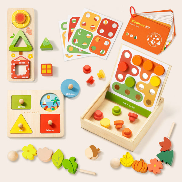 Tiny Land® Montessori Complete Baby Set for infants 0-24 months, showcasing a safe and engaging play environment.