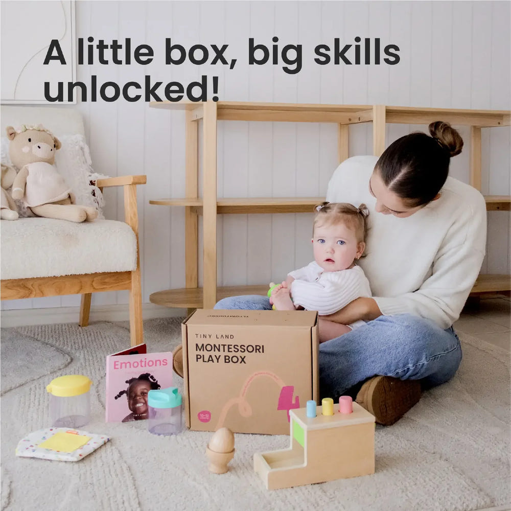 Tiny Land® Montessori Toys for Infants, perfect for 10-12 months, promoting learning through play.