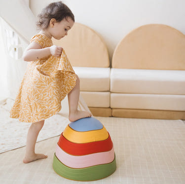 Tiny Land® Vintage Color Stepping Stones for kids - safe, durable, and perfect for outdoor play and creative activities.