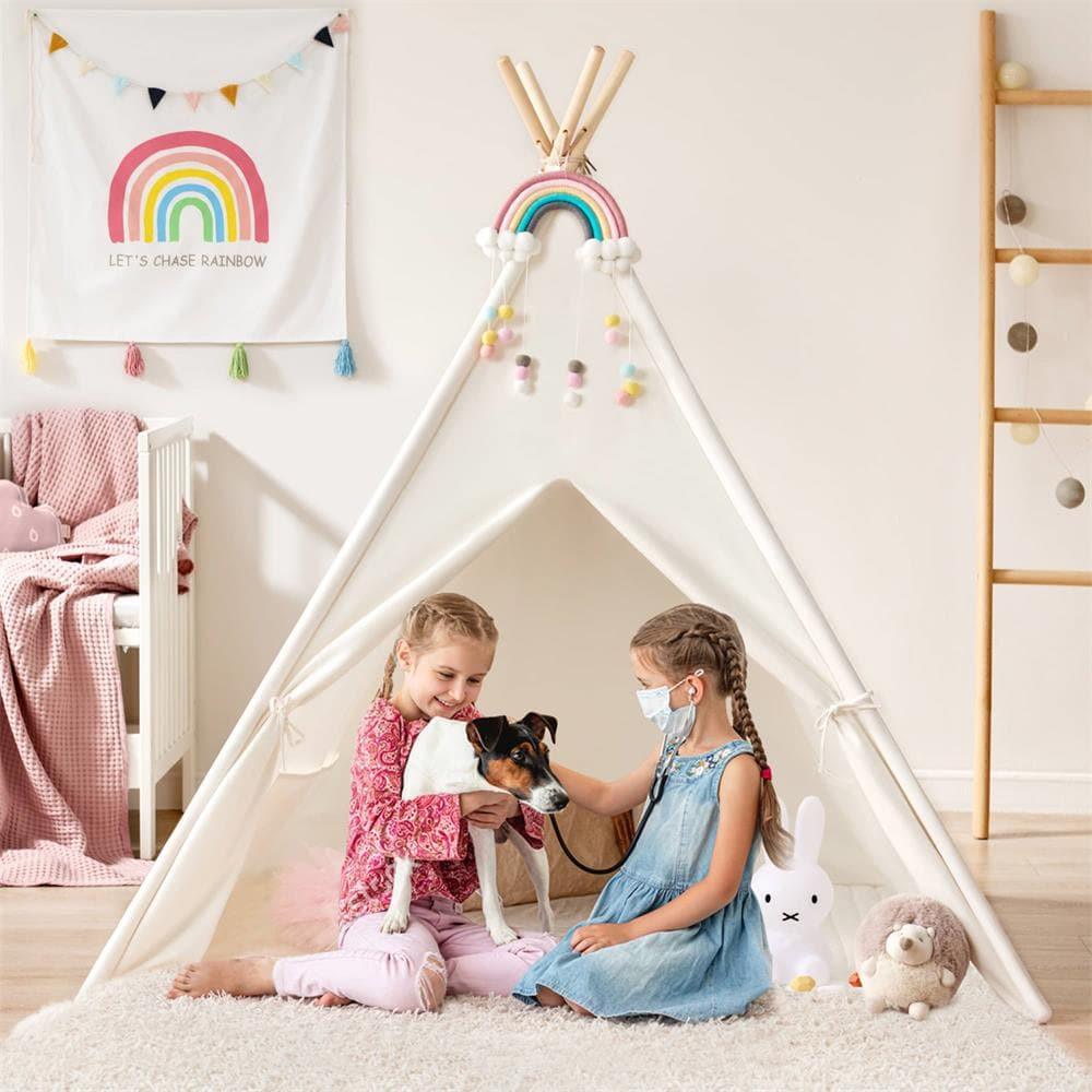 Tiny Land® Teepee Tent for Kids with Mat - Indoor play tent for fun and imaginative playtime.