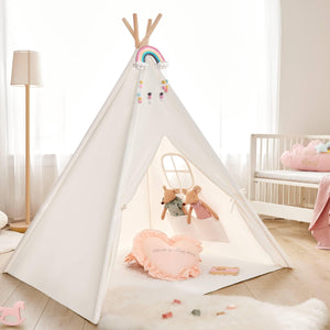 Tiny Land® Teepee Tent for Kids with Mat – Indoor Play Tent with Floor Mat