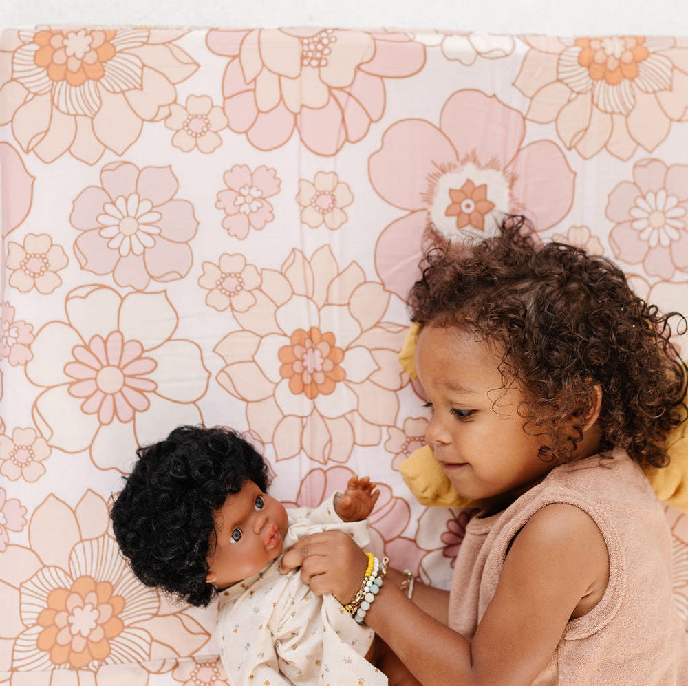 Blooms Organic Cotton Mat - Soft, eco-friendly play mat for babies, perfect for safe and comfortable playtime.