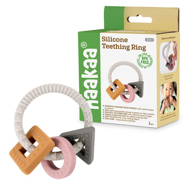 Haakaa Silicone Teething Ring - Safe, soft, and soothing teether for babies. Perfect for teething relief and comfort.