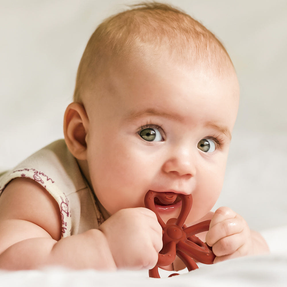 Haakaa Silicone Clover Teether 1 PK - Safe, soft, and soothing baby teether for teething relief.