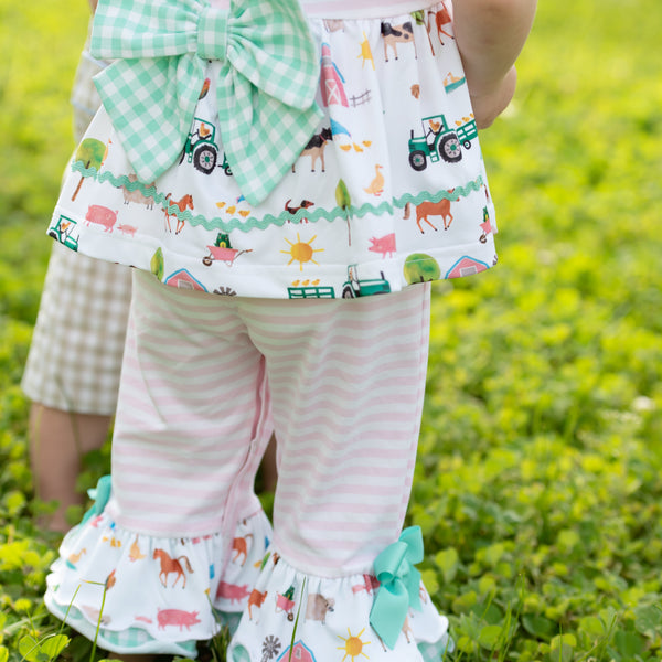 Girls Tractor Romper