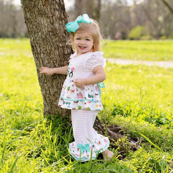 Girls Tractor Romper