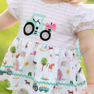 Girls Tractor Romper