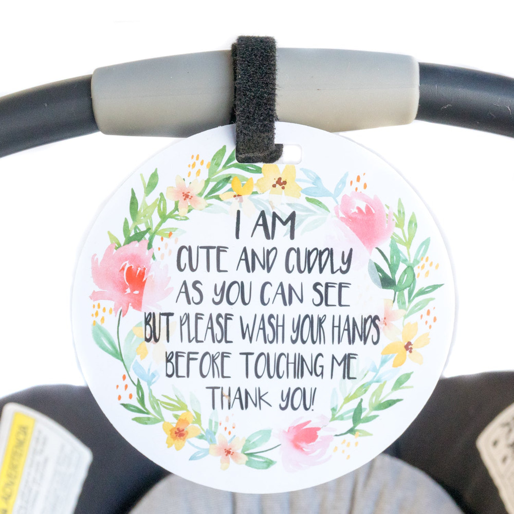 I Am Cute No Touching Newborn Baby Sign