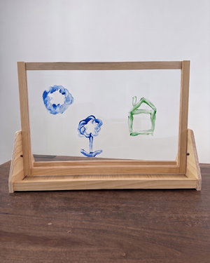 Wooden Tabletop Easel | 3-in-1 Magnetic Art Station