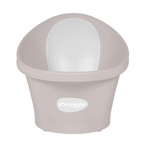 Baby Bathtime Essentials Bundle | Newborn Baby Bath with Support, Rinse Jug, and Ellie Bath Toy Scoop - Taupe