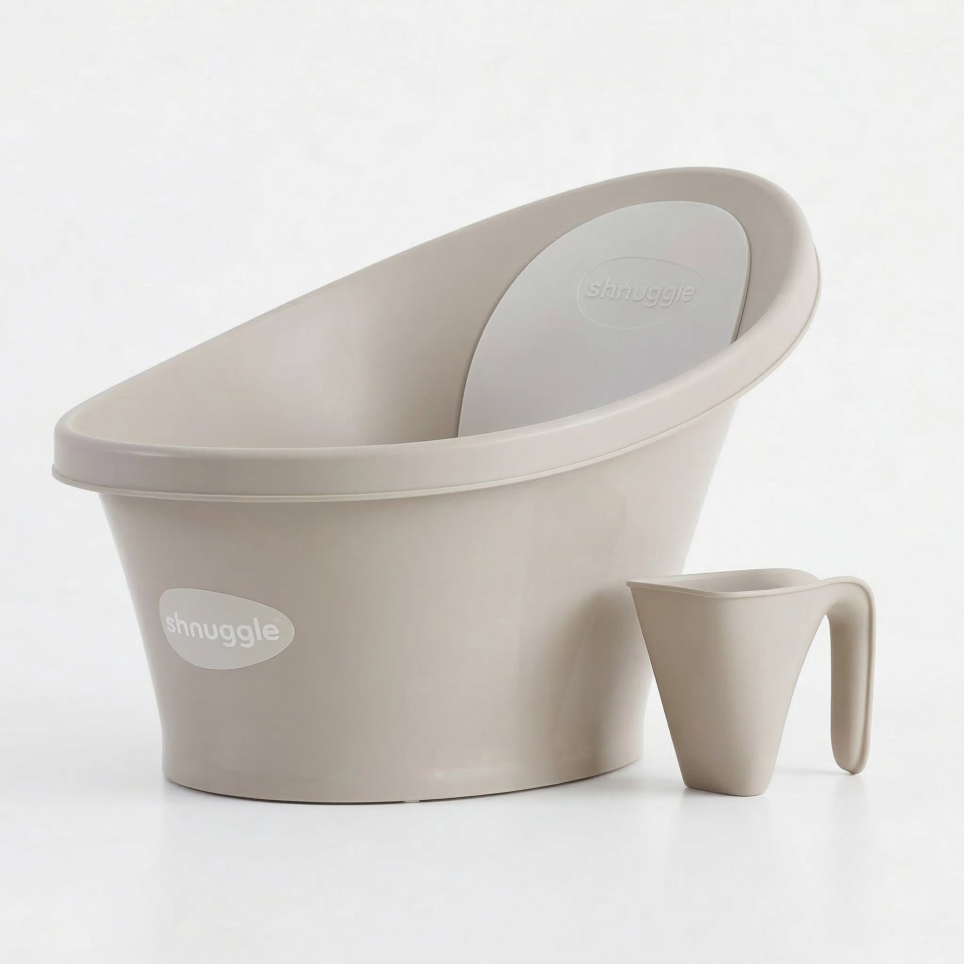 Bath Essentials Bundle Bath Support Bump Soft Backrest & Rinse Jug Safe & Stylish Bathtime Set