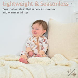 Bear Hugs Baby Bamboo Pajamas, 2-Way Zipper Romper