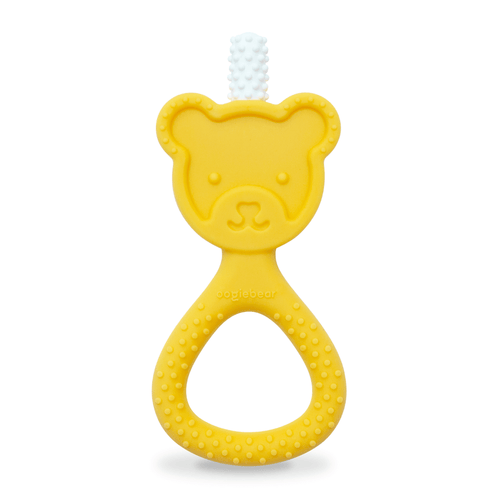 Oogiebear 360° teether in vibrant colors, perfect for soothing baby's gums and promoting healthy teething.