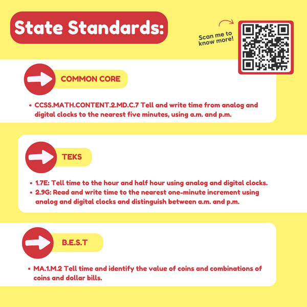 Telling Time Card Pack