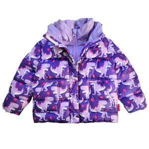 Car Seat Coat | The Road Coat Vegan - Purple Raptor