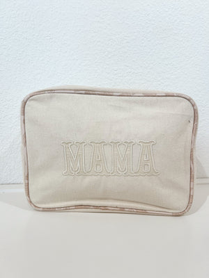 Mama XL Canvas Bag for babies, stylish and spacious travel bag, shown from angle 6. Perfect for on-the-go parents.