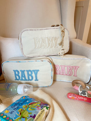 Large canvas travel bag for babies, shown at angle 6, perfect for outings and storing essentials.