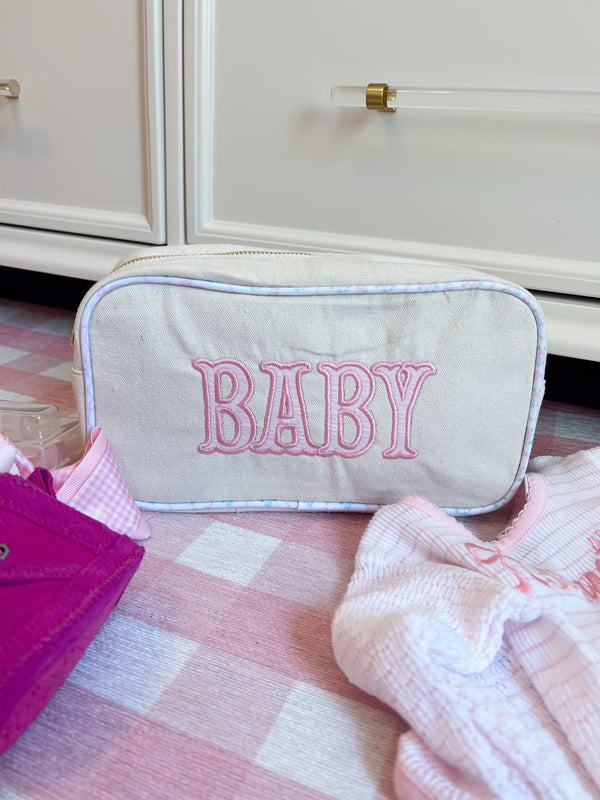 Large canvas travel bag for babies, shown at angle 14, perfect for outings and storage.
