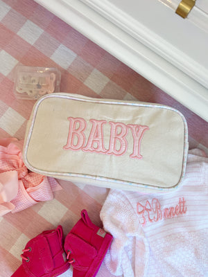 Large canvas travel bag for babies, shown at angle 13, perfect for outings and organizing baby essentials.