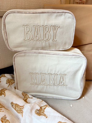 Mama XL canvas travel bag in angle 11 view, perfect for stylish and functional baby outings.