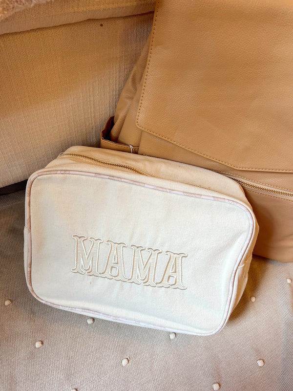 Mama XL canvas travel bag in angle 3 view, perfect for parents on the go with baby essentials.