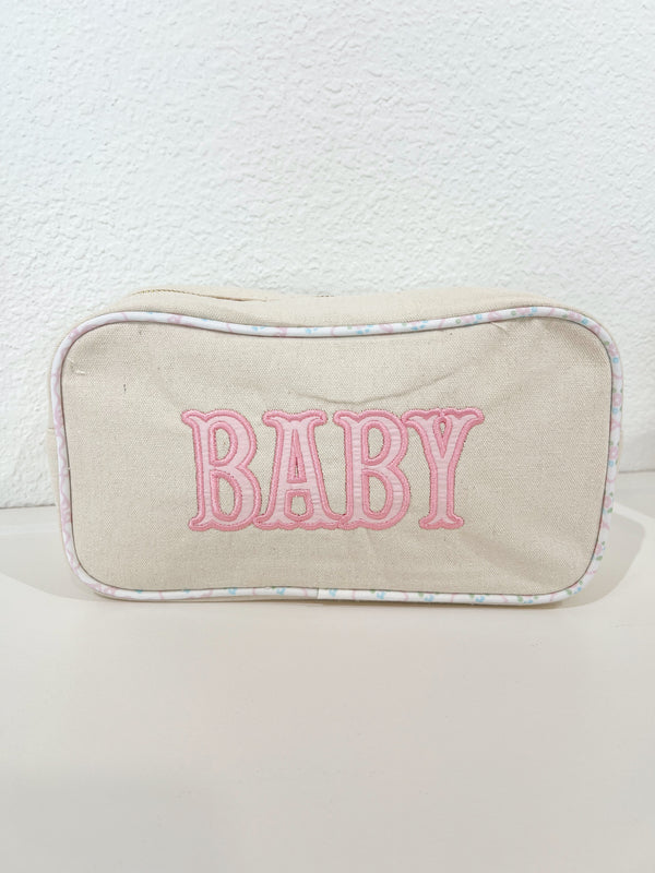 Large canvas travel bag for babies, shown at a 10-degree angle, perfect for outings and storage.