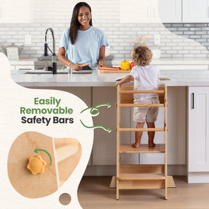 Montessori Toddler Tower Adjustable Kitchen Stool Helper