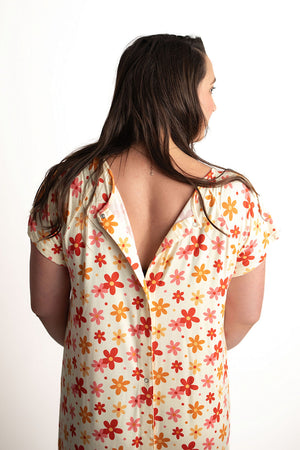 70s Groovy Mommy Labor and Delivery Nursing Hospital Gown